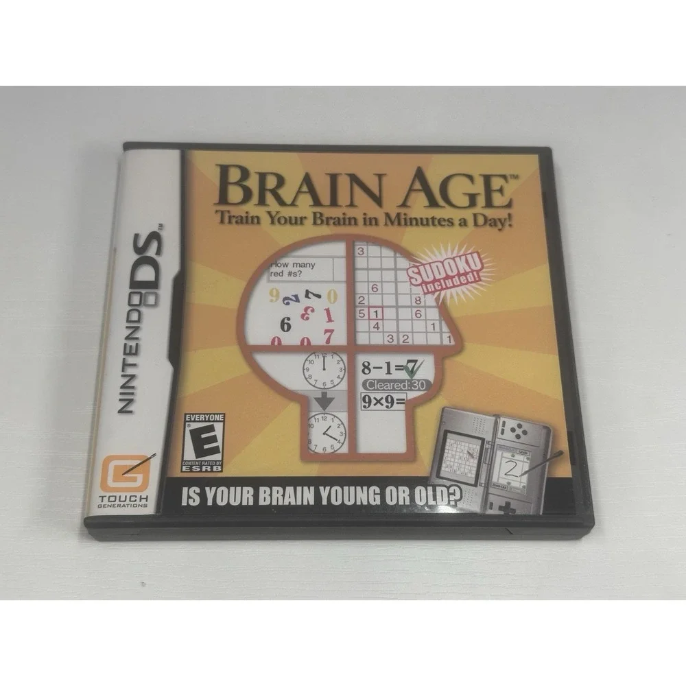 Brain Age Nintendo DS Complete CIB Brain Training Sudoku Tested